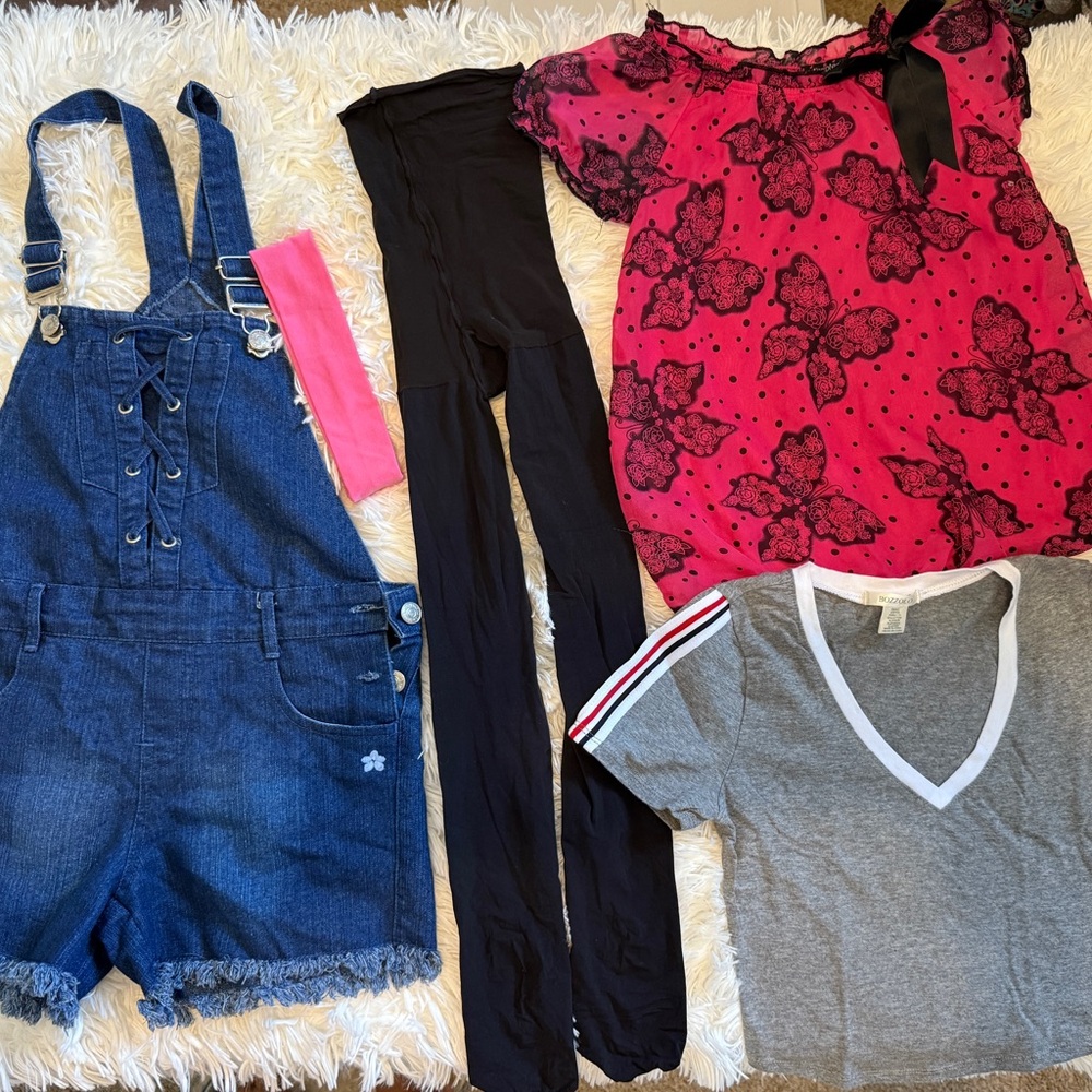 Denim Blue Kids Overalls all 5 pc